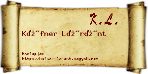 Küfner Lóránt névjegykártya