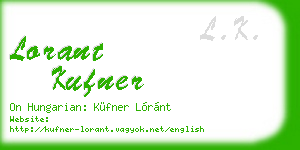 lorant kufner business card